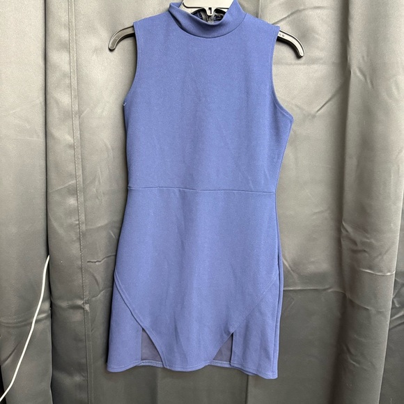 Missguided Navy Sleeveless Mini Dress size 8 - Picture 2 of 2